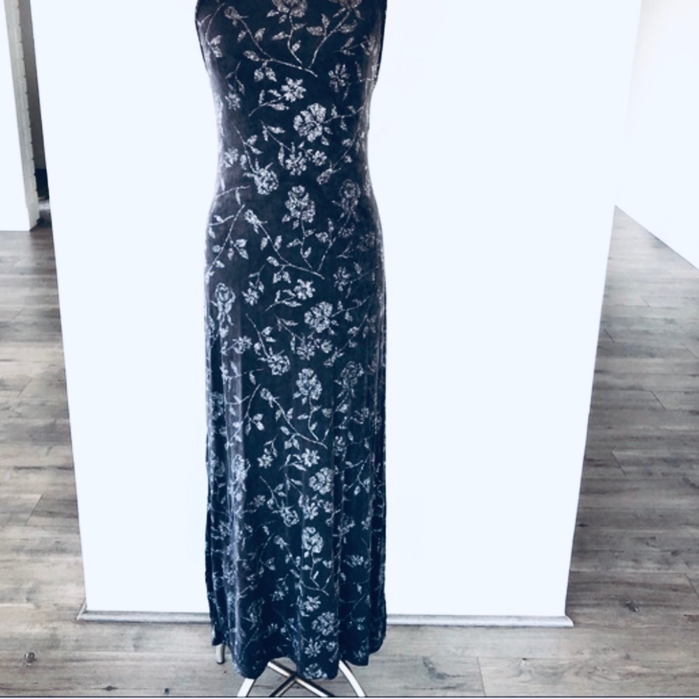 90’s VTG🌹Sparkly Floral Multicolored  Formal Maxi